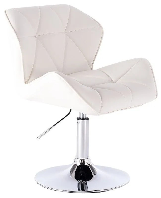 LuxuryForm DESIGN Stolička MILANO na striebornom tanieri - biela