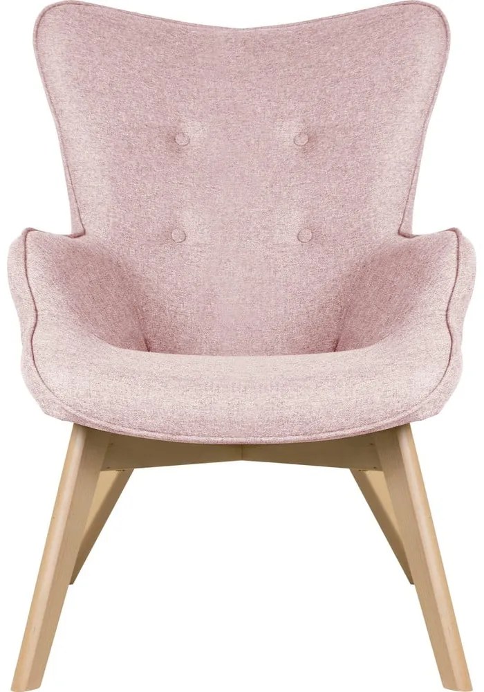 Svetloružové kreslo Niko – Ropez