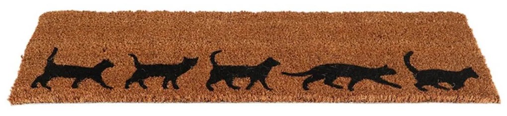 Esschert Design Vonkajšia rohožka Cats, 75x25 cm