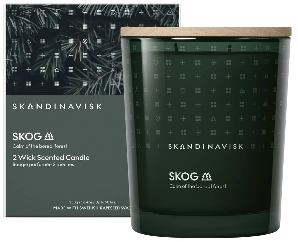 SKANDINAVISK Vonná sviečka v skle SKOG (les) 350 g