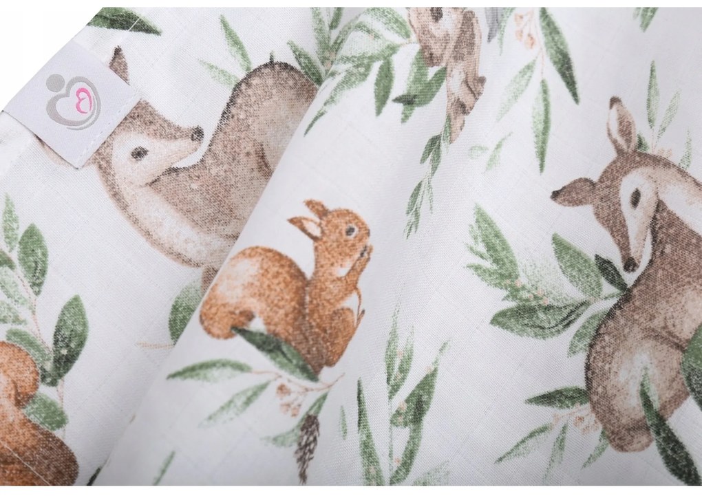BabiM Mušelínová zavinovacia plienka 120x120 Comfort Design Farba: kvety