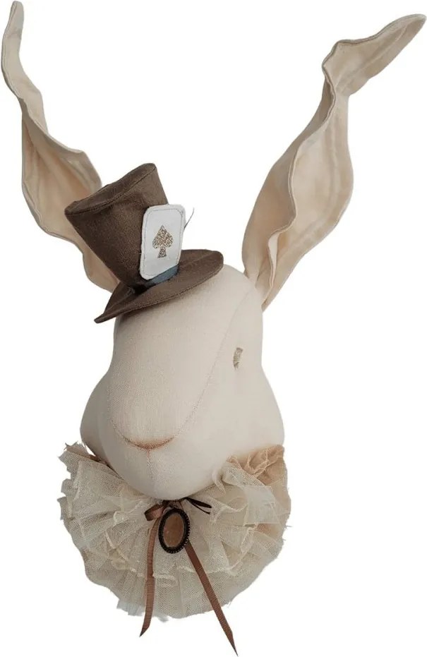 Ľanový králik z ríše divov svetlo béžový Mr.Hatter