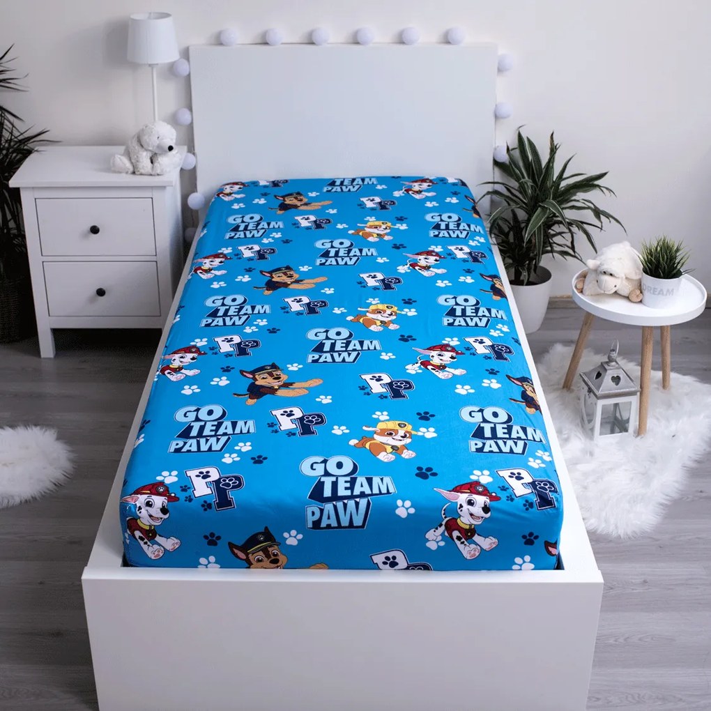 Prestieradlo Paw Patrol - modré 90x200 cm
