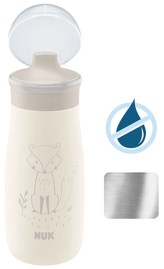 Detská fľaša NUK Mini-Me Sip nerez 300 ml (9+ m.) beige