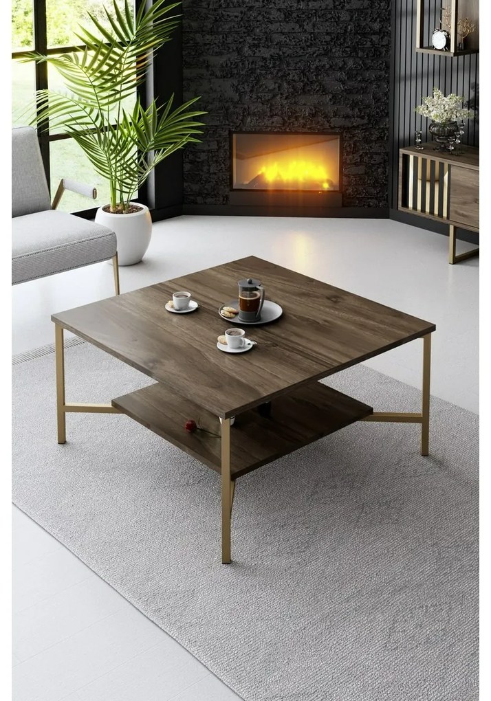 Konferenčný stolík Gold Line Walnut