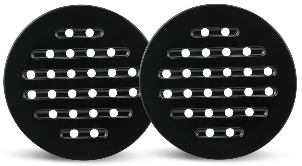 Sada 15 hrncov - matná čierna/drevo