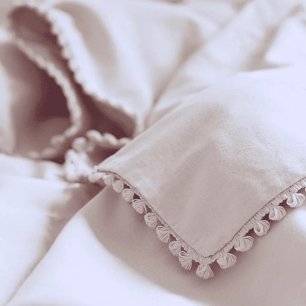 Obliečky Junior s čipkou púdrová ružová 100x135cm