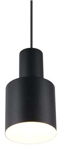 Čierne závesné svietidlo s kovovým tienidlom ø 12 cm Agudo – Trio