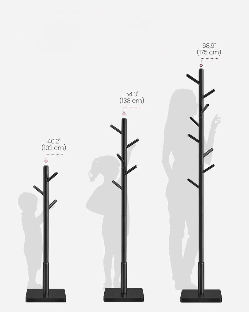 Vešiak na oblečenie VASAGLE Rosia čierny