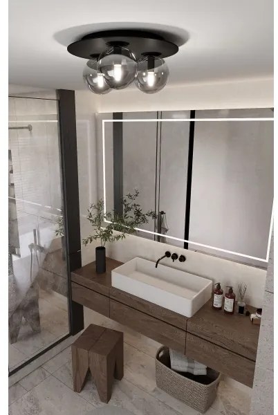 Stropné svietidlo SOLAR 3xE14/10W/230V čierna/šedá