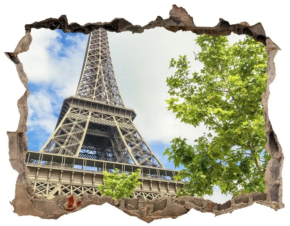 Fototapeta díra na zeď 3D Eiffelova veža v paríži nd-k-57097253