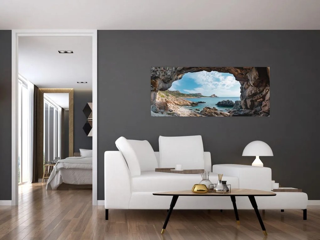 Obraz - Jaskyňa pri mori (120x50 cm)