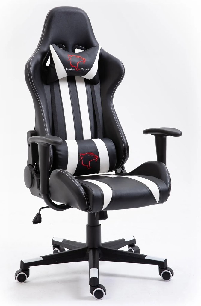 Herné kreslo F4G FG33 čierne/biele