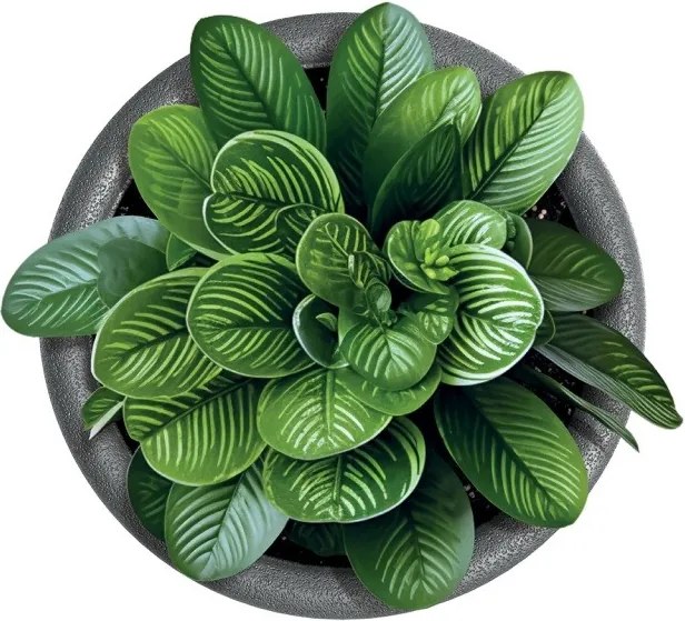 Plastový kvetináč originálny antracitový matný