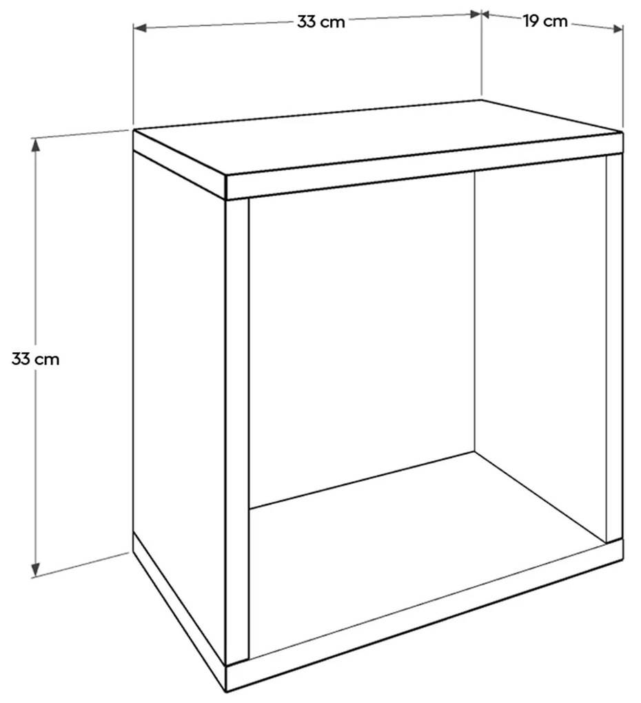 Nástenná polička RAF 33x33 cm biela