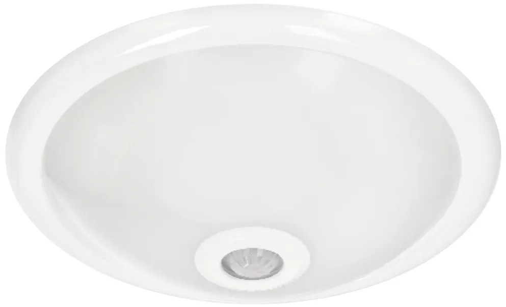 Stropné svietidlo Mario, 1x biele PVC tienidlo, w, pohybový senzor