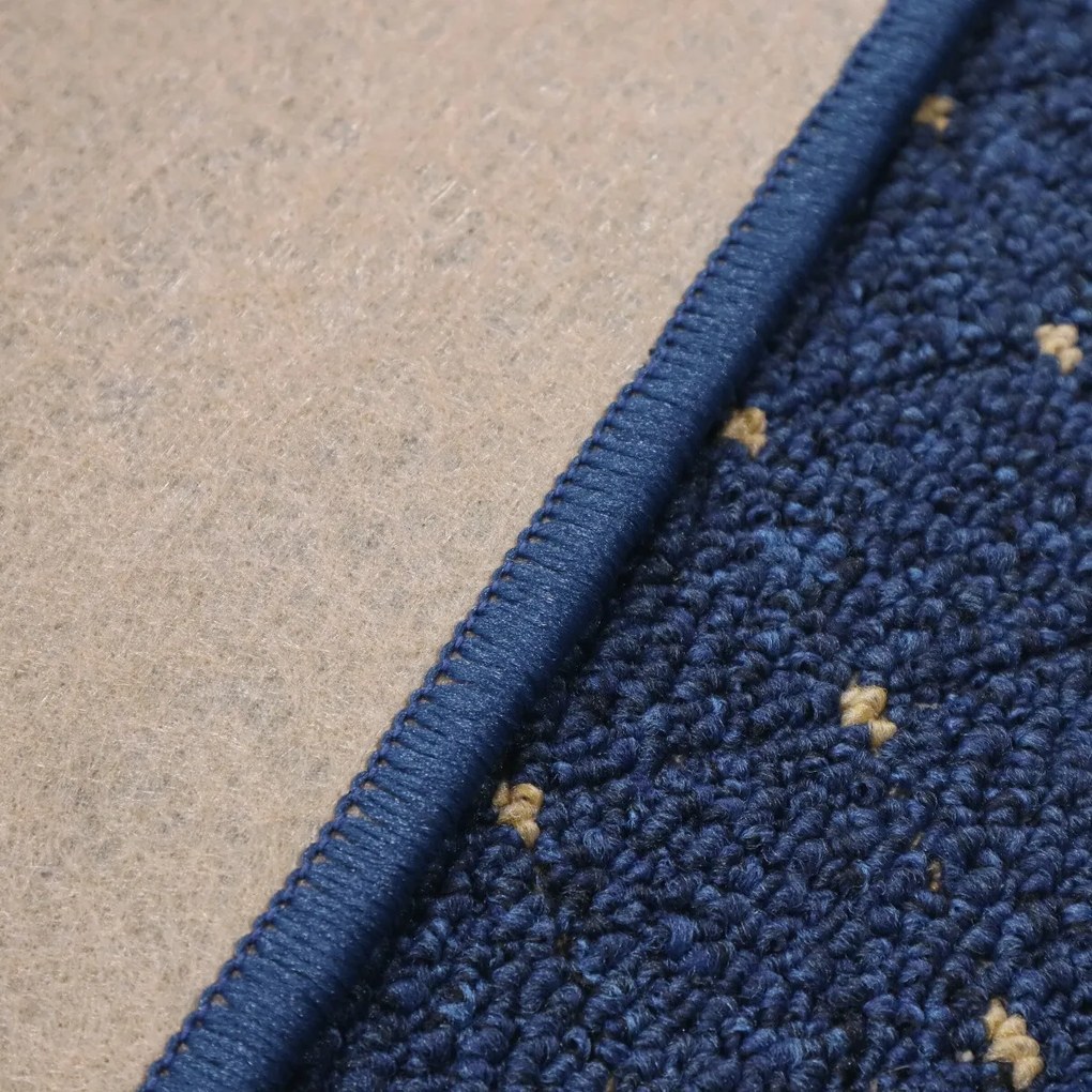 Condor Carpets, Kusový koberec Udinese modrý štvorec, 80x80, modrá, chodba / predsieň