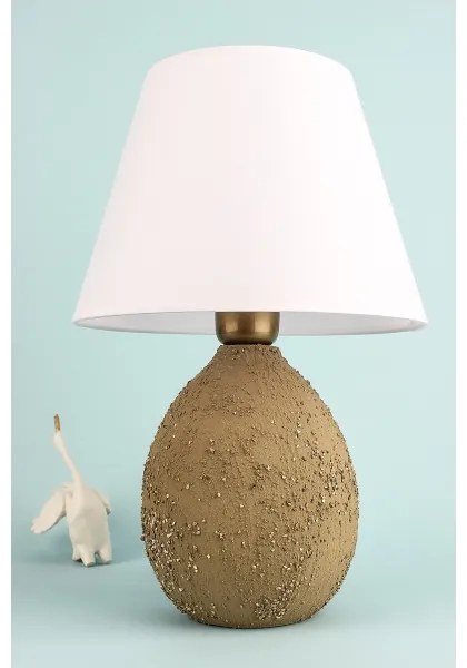 Stolná lampa RAMZES 1xE27/40W/230V biela/hnedá