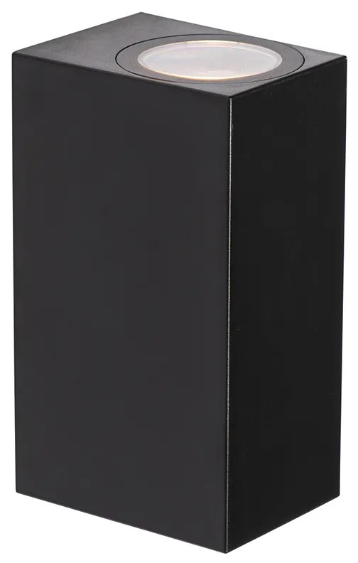 Moderná vonkajšia nástenná lampa čierna plastová 2-svetlo - Baleno