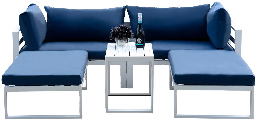 Modulárna záhradná zostava Santo biela