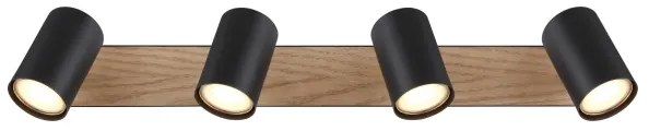 Globo 57911-4BW - Bodové svietidlo ROBBY 4xGU10/35W/230V čierna/hnedá