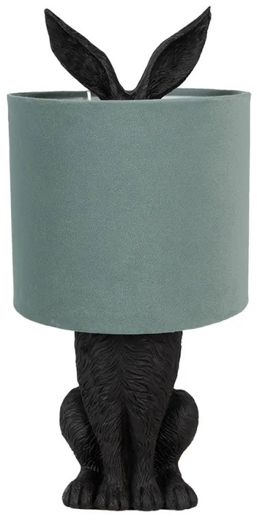 Black & Olive RABBIT veľkonočná lampa