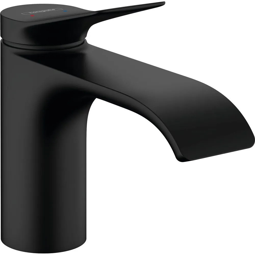 HANSGROHE Vivenis páková umývadlová batéria s odtokovou súpravou s tiahlom, výška výtoku 80 mm, matná čierna, 75010670