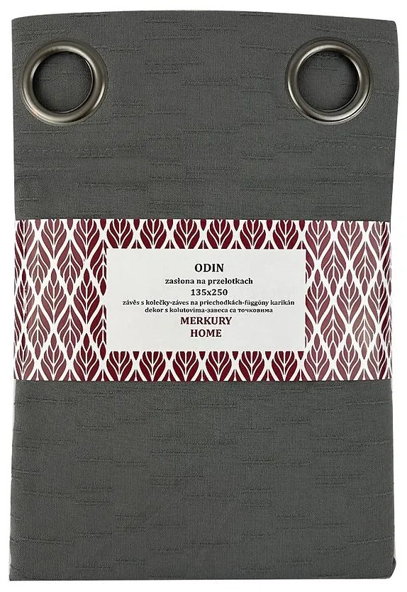 Záves na prechodkách Odin 135x250 šedá Merkury Home