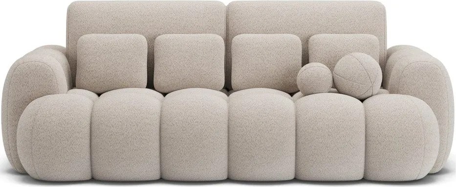 Béžová rozkladacia pohovka z textílie buklé 256 cm Cotonn – ELTAP