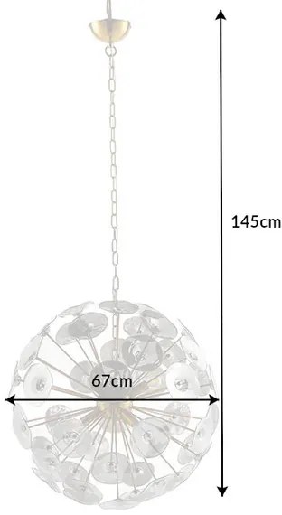 Závesná lampa Infinity Home zlaté sklo