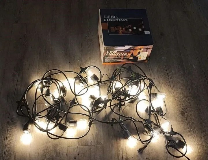 Verk 12301 LED Vonkajšia dekoračná reťaz girlanda 10 žiaroviek, IP44, 10 m