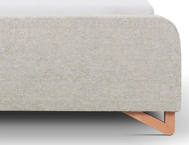 Posteľ Flamingo 180x200 cm, šedo-béžová štruktúrovaná tkanina