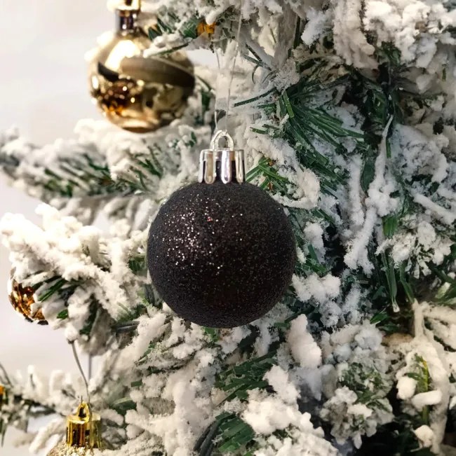 Vianočné gule KL-21X04 čierne (100 ks)