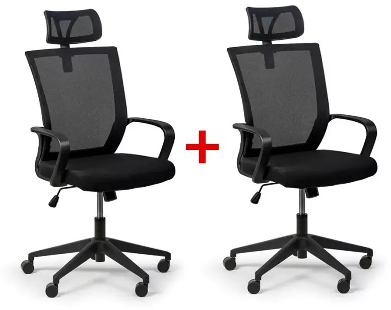 Kancelárska stolička BASIC 1+1 ZADARMO, sivá