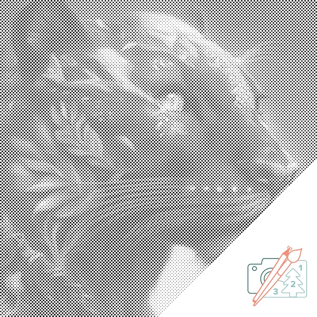Gario Bodkovanie Čierna puma Rozmery: 50 x 50 cm, Rámovanie: Iba zrolované plátno, Farba bodiek: Zelená