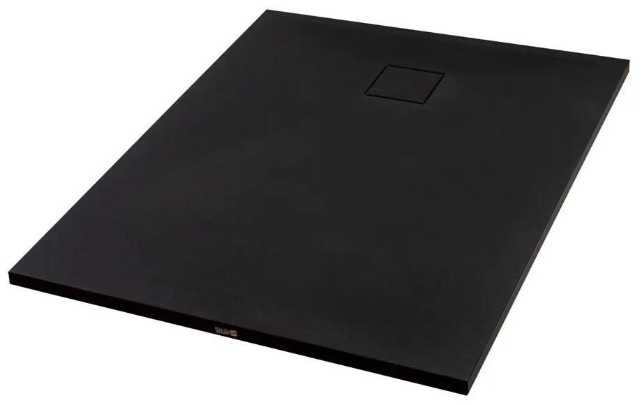 Cagliari Black 80x100x2,6 cm Štvorcová, SMC sprchová vanička, so sifonom