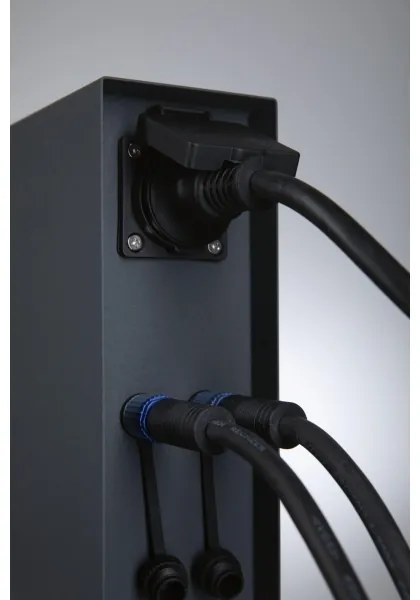 Paulmann 94700 - Vonkajší zásuvkový stĺpik RIO 2Z SCHUKO 230V IP44