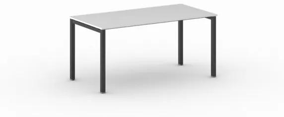 Stôl Square s čiernou podnožou 1600 x 800 x 750 mm, biela