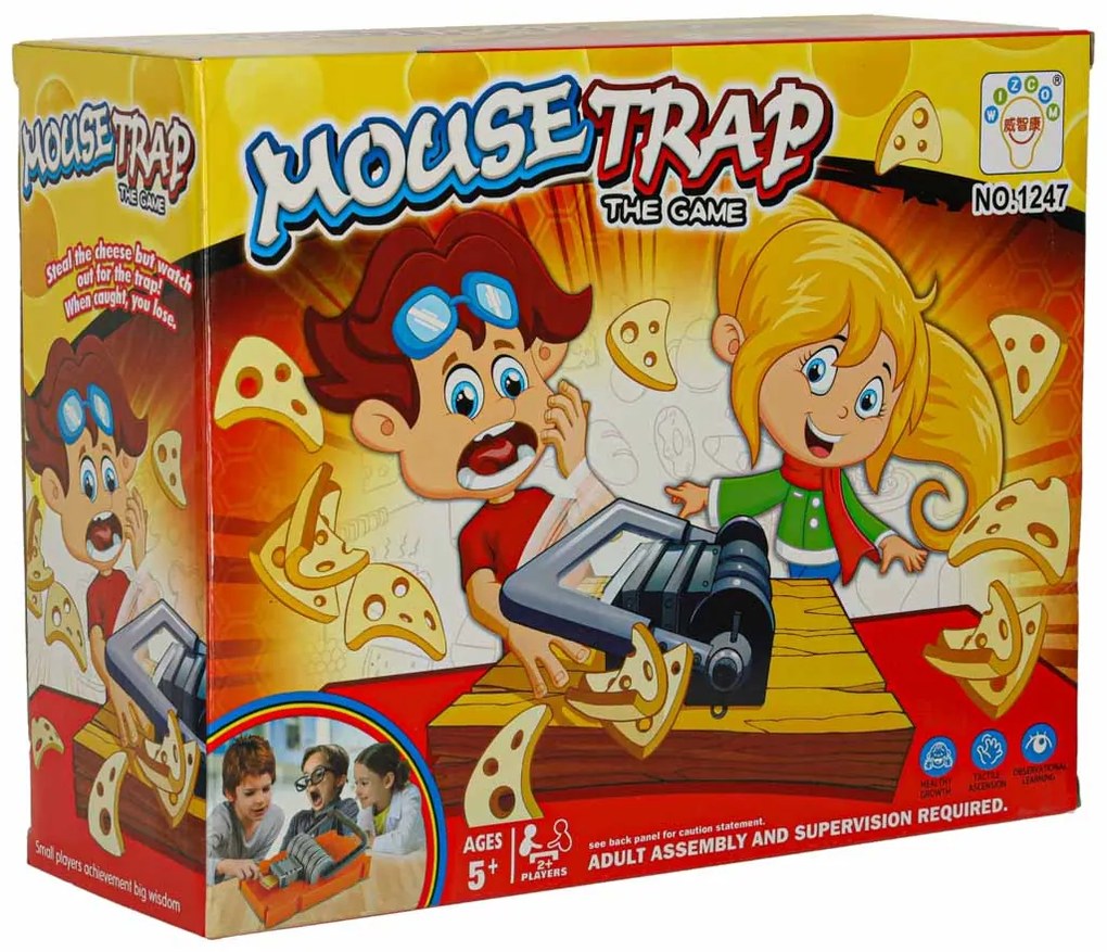 KIK Catch Cheese – detská pasca na myš, spoločenská hra s 30 kartami (5+)