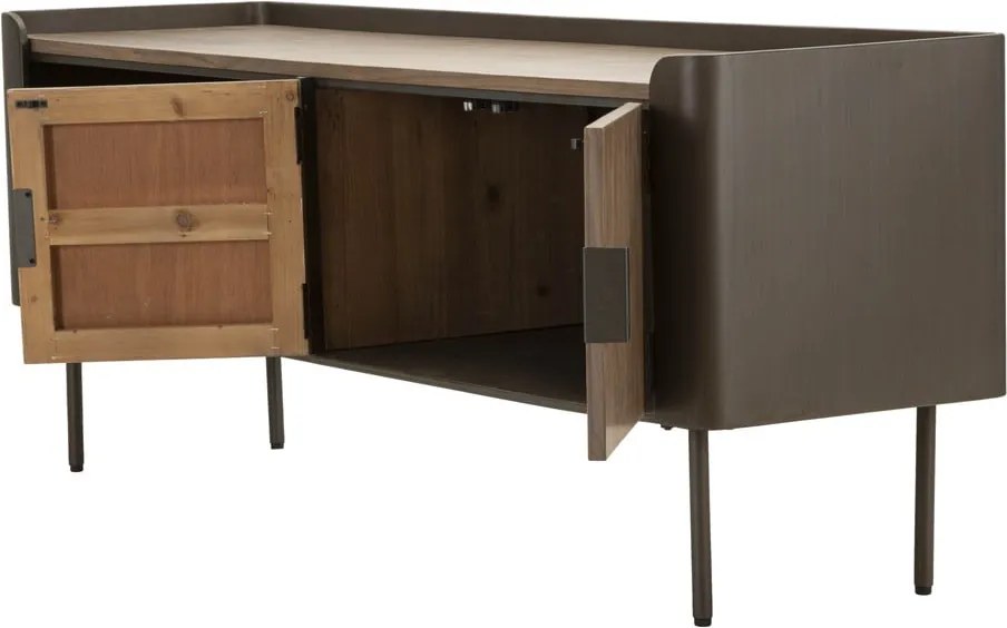 Hnedý TV stolík z jedlového dreva 150x58 cm Toronto – Mauro Ferretti