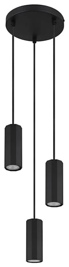 Globo 57918-3HB - Luster na lanku JAMES 3xGU10/25W/230V čierna