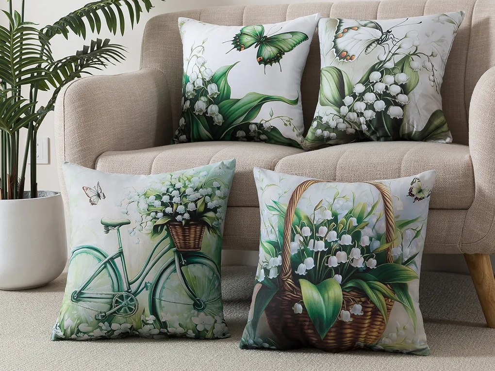 XPOSE® Set obliečok na vankúš LILLY (digitálna tlač) 43x43 cm - set 4 ks