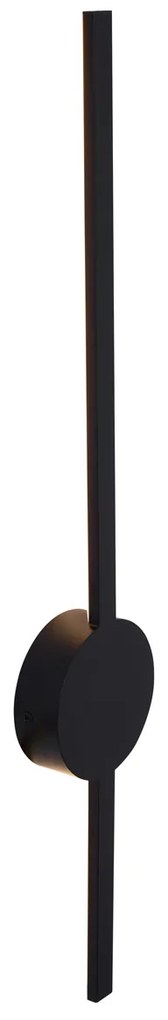Moderné nástenné svietidlo čierne 60 cm vrátane LED - Clockwise