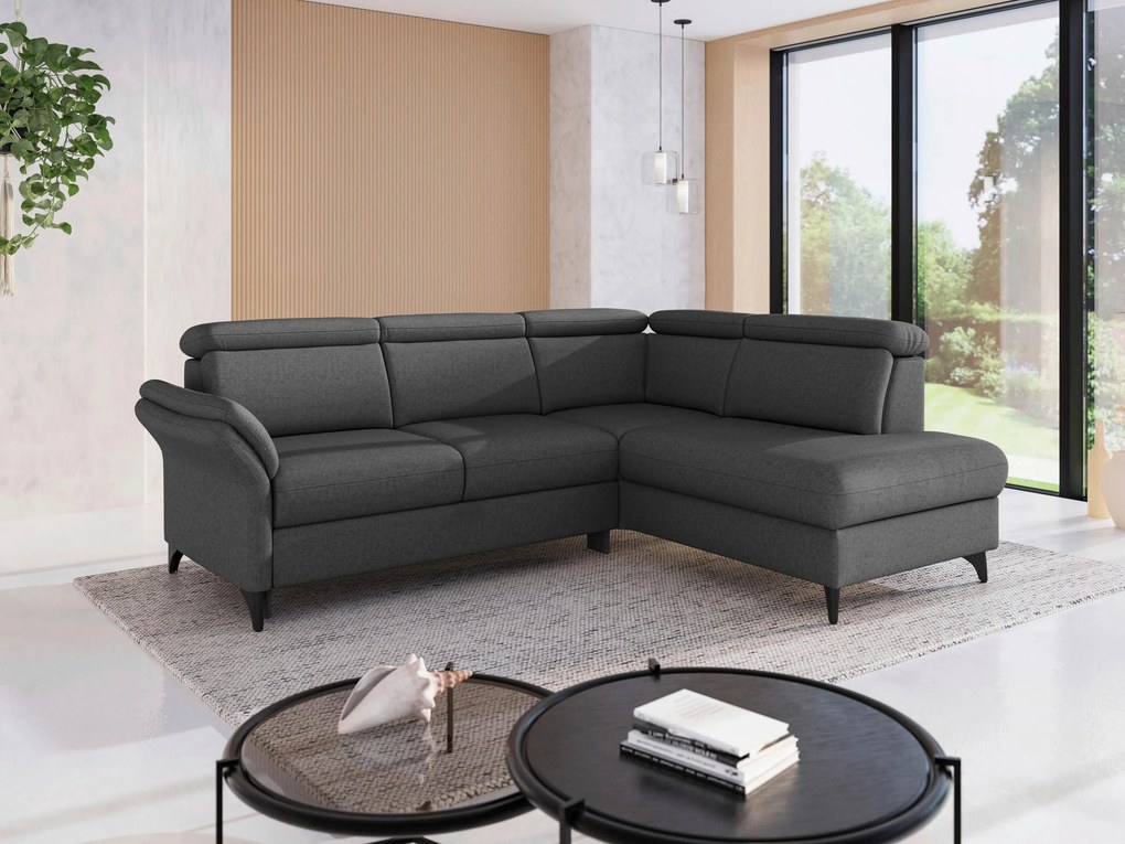 XXXLutz ROHOVÁ SEDAČKA, textil, tmavosivá Sit & More - Sedačky - 00014402582W