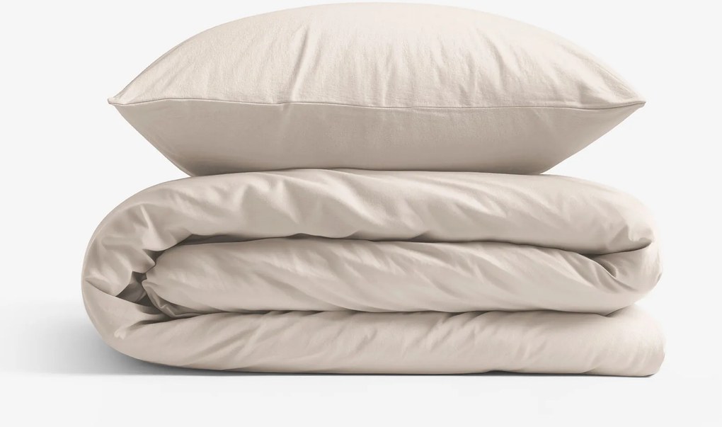 Goldea bavlnené posteľné obliečky - latte 140 x 200 a 70 x 90 cm