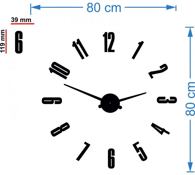 SENTOP  Moderné nástenné hodiny ARABIC P041 čierne