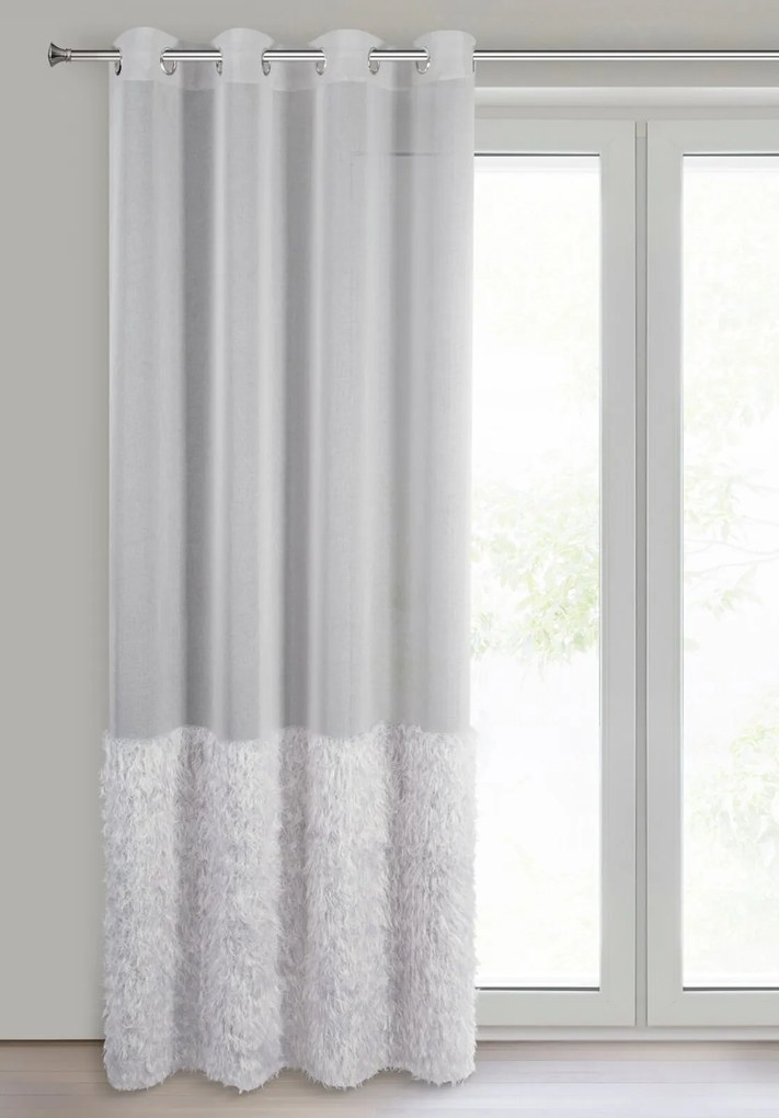 ZÁCLONA NA KRÚŽKOCH MARGARET2 140X250 CM STRIEBORNÁ