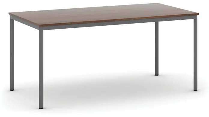 Jedálenský stôl, 1600 x 800 mm, tmavo sivá podnož, orech