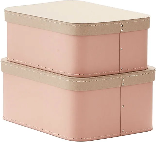 Bighome - Krabice 2 ks Pink - ružová
