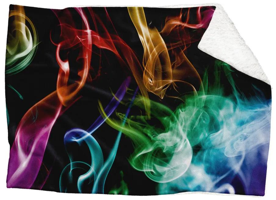 Deka Dúhový dym  (Rozmer: 200 x 140 cm, Podšitie baránkom: ÁNO)